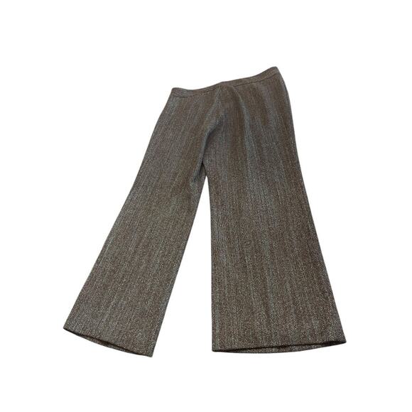 16 Yansi Fugel Tweed Lined Wool Blend Pants Blue Button Zip - Picture 12 of 15